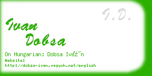 ivan dobsa business card